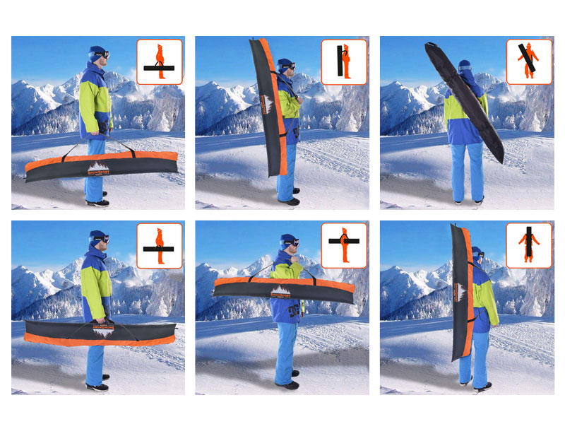 6in1 Ski na Orange 2022 Bag Orange Snowsport buty BootBag Pokrowiec + na narty Zestaw narciarskie Pokrowiec