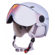 Kask z przyłbicą szybą BLIZZARD Double Visor ski White Matt/Silver Orange 2023